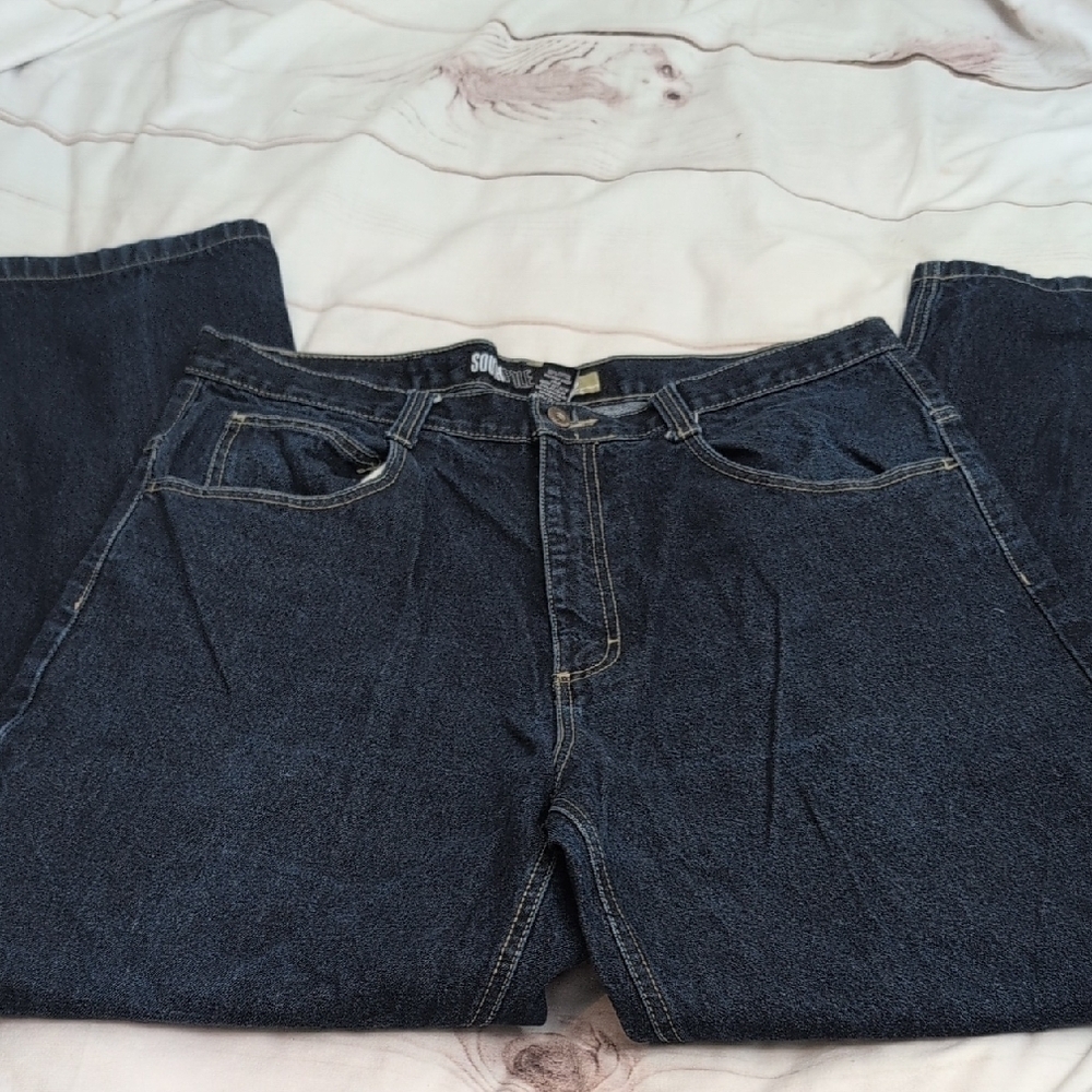 Vintage Southpole Baggy Oversized Y2K 2000 Men's Dark Denim Jeans size 36 Waist